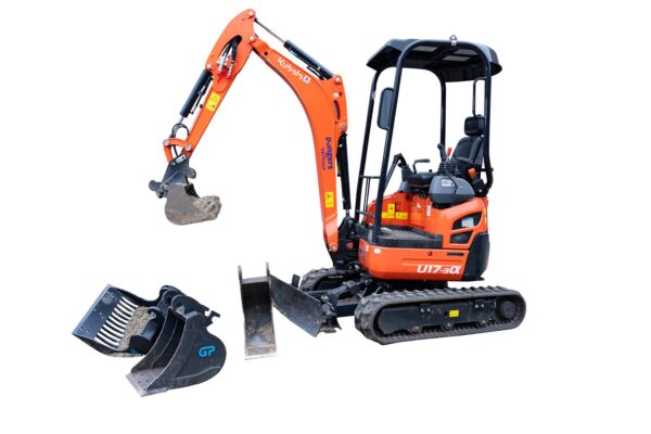 Kubota mini-kraan 1,7 ton (met dak)